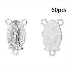 60pcs Religious Figure Pattern Hangings Jewelry Connectors