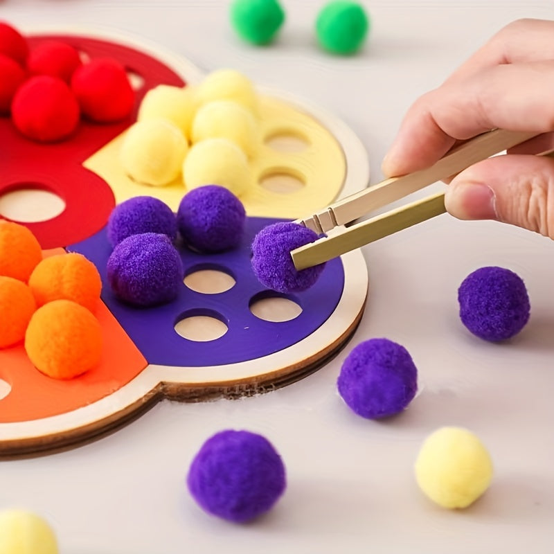 Rainbow Board Clip Ball Toy for Kids Learning & Training