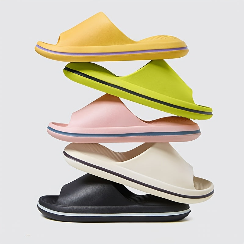 Women's Platform Soft Indoor Slippers Non-slip Open Toe Home Bathroom Shoes