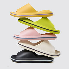 Women's Platform Soft Indoor Slippers Non-slip Open Toe Home Bathroom Shoes