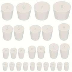 26pcs Lab Rubber Plugs Small Waterproof Plugs 11 Sizes 000 To 8 Cone
