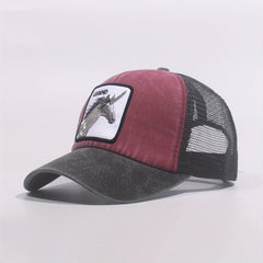 Unicorn Embroidery Patch Baseball Cap Sun Shading Mesh Cap