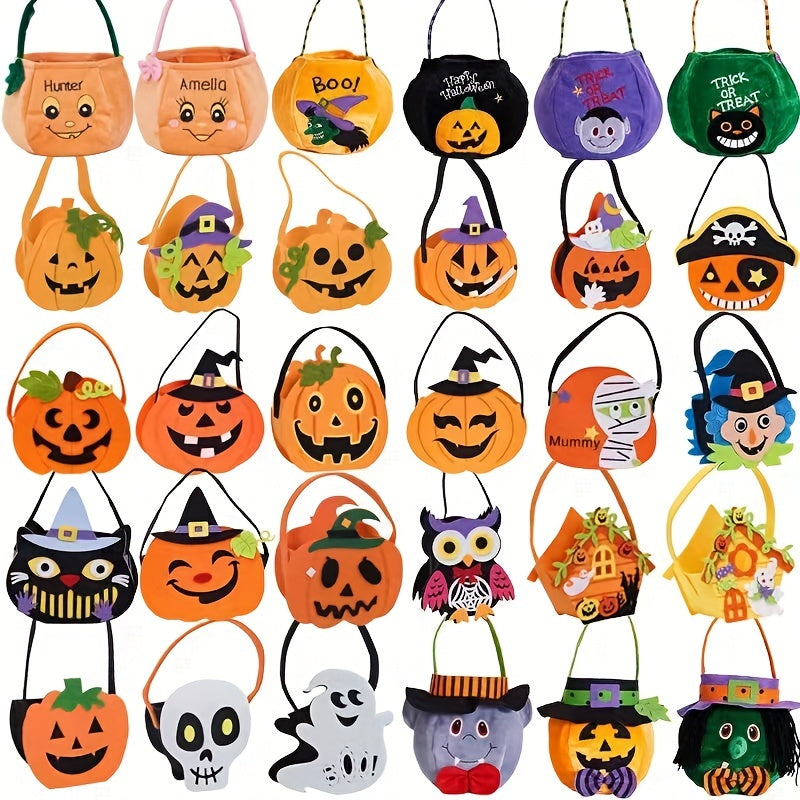 Halloween Witch Pumpkin Tote Bag Party Candy Bag