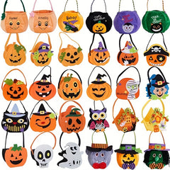 Halloween Witch Pumpkin Tote Bag Party Candy Bag
