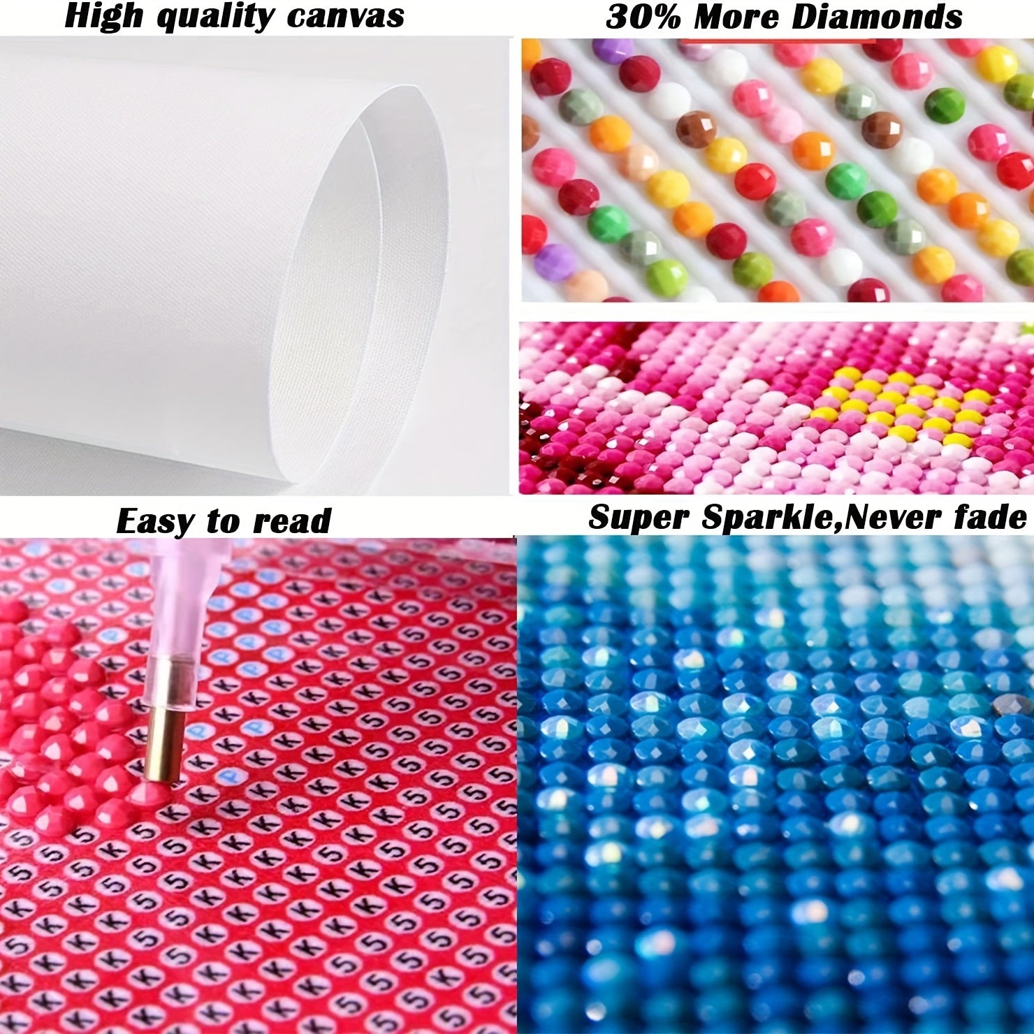 20X20cm 5D Diamond Painting DIY Art Kit for Kids & Adults - Full Drill