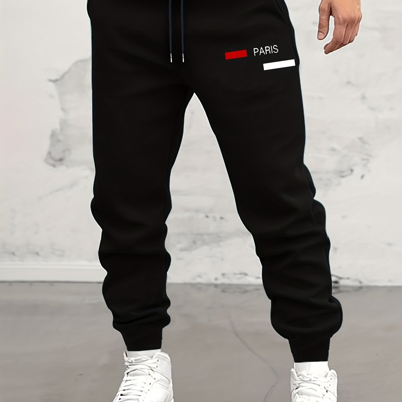 Pattern Print Drawstring Sweatpants Loose Fit Pants Men's Casual Joggers
