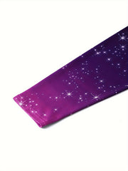 Star Christmas Tree Print Top & Leggings Set