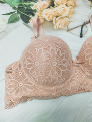 Lace Push Up Bra Breathable Tie Bra Women's Lingerie