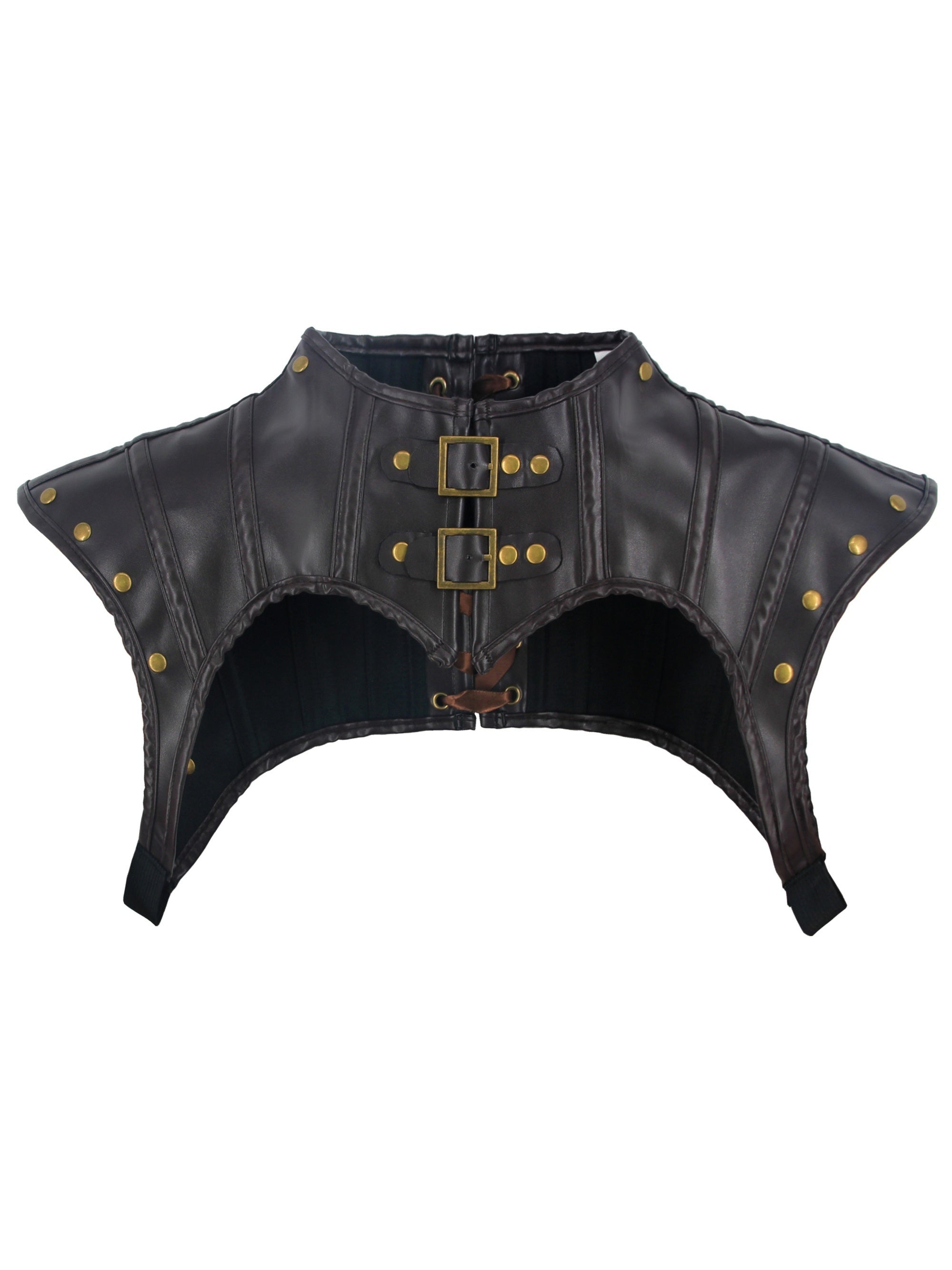Punk Gothic Cosplay Shawl High Neck Drawstring Back Retro Shawl