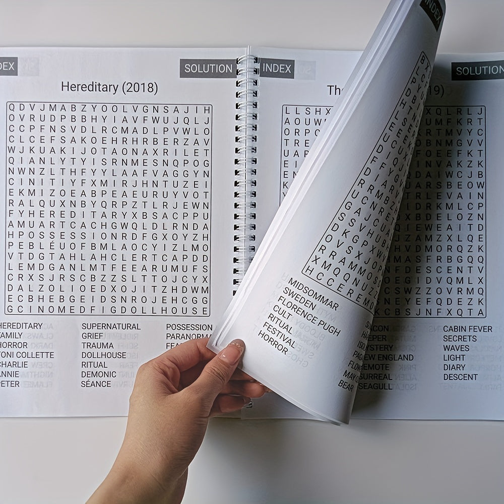 Horror Movies Word Puzzles Educational Activity Notebook