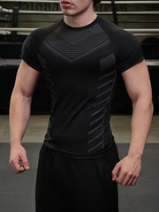 Men's Fitness Compression Shirt Short Sleeve Athletic Baselayer Undershirt