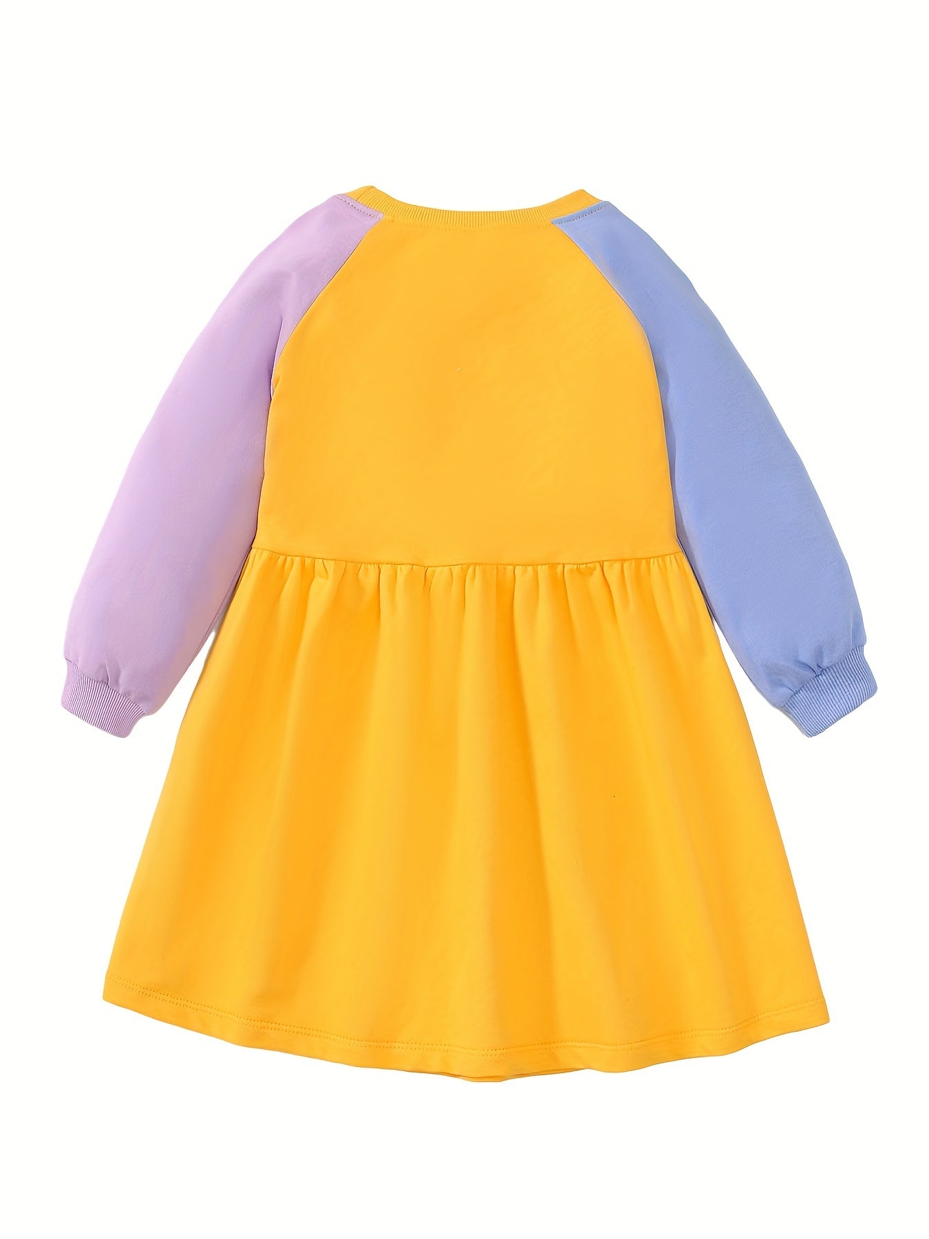 Block Toddler Girls Long Sleeve Embroidered Cotton Dress