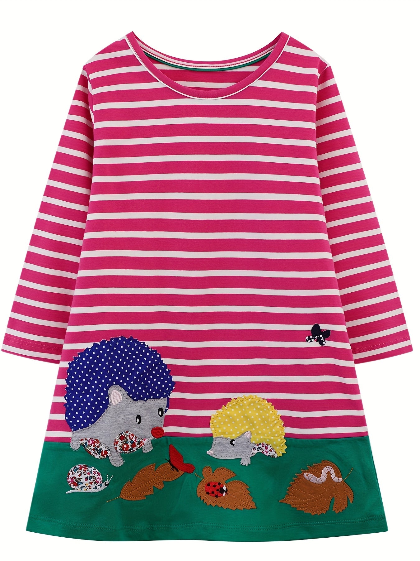 Christmas Playwear Dress For Toddler Girls Long Sleeve Dress 2-8 Years