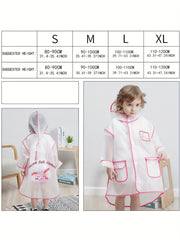 Cartoon Bunny Rain Poncho for Girls - Reusable Waterproof