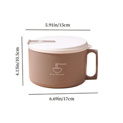 Stainless Steel Instant Noodle Bowl with Lid Tableware