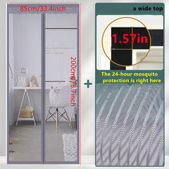 Magnetic Screen Door Heavy Duty Magnetic Closure Gray