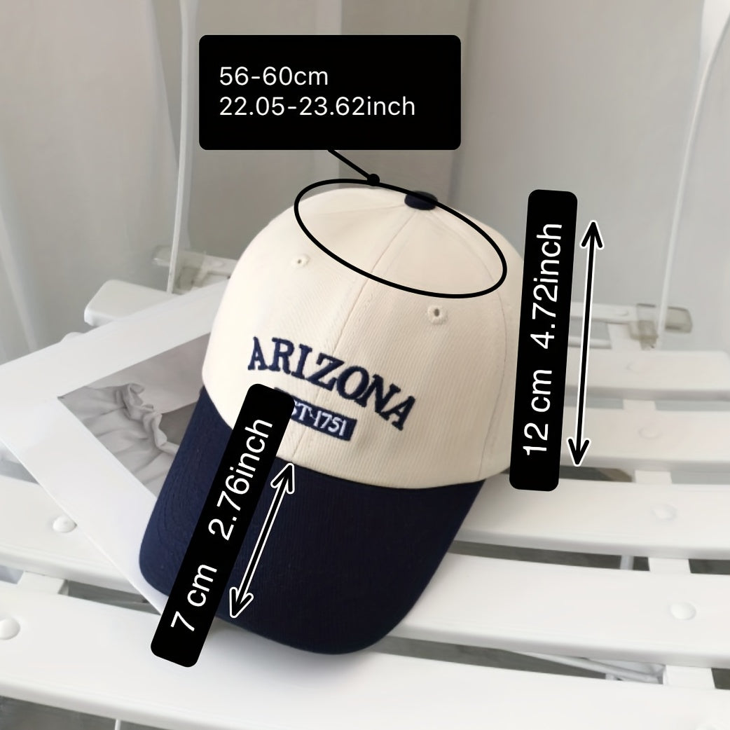 Unisex Sunshade Breathable Baseball Cap Adjustable Letter Embroidery