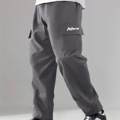 Cargo Pants Men Flap Pocket Trousers Loose Casual Outdoor Pants Work Pants