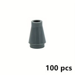 100pcs Building Blocks Cone 1x1 without Top Groove Special Assembly Particle