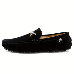 Men's Metallic Decor Moc Toe Loafer Shoes