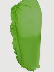 Ruffle Trim Knot Front Skirt Casual Beach Wear Skirt