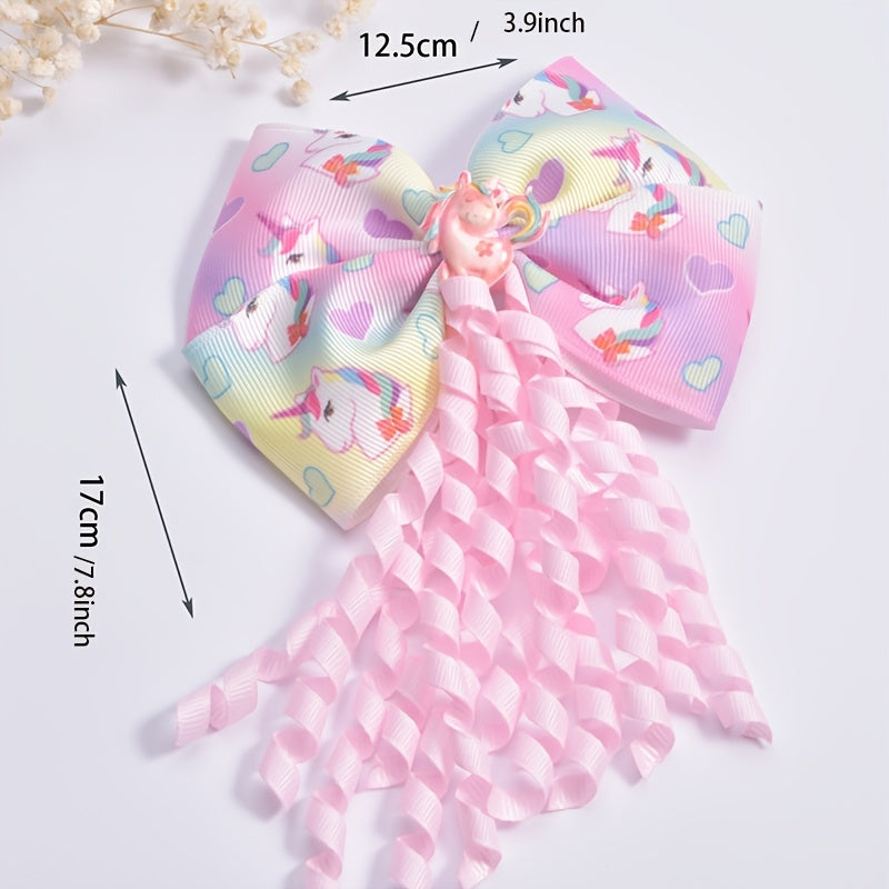 Adorable Unicorn Bow Tie & Ribbon Set for Girls
