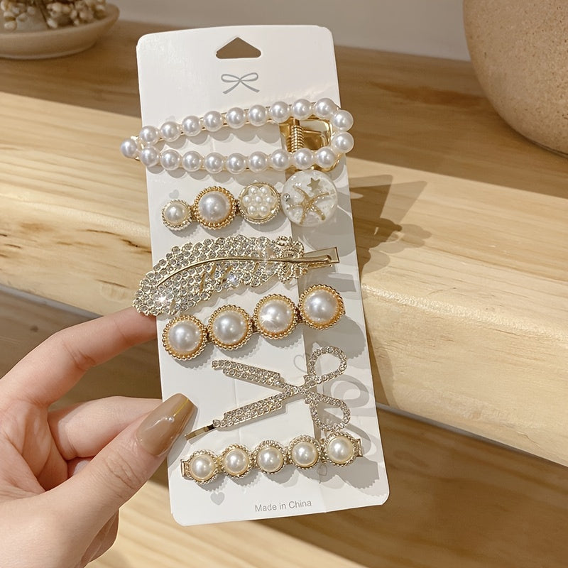 Leaf Flower Hairpin Princess Hair Accessories Set And Hair Clip Set