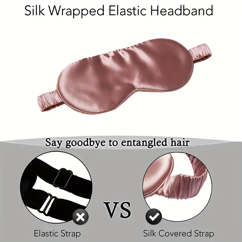 Soft Smooth Blackout Sleep Eye Mask With Storage Bag - Travel Relax Aviation