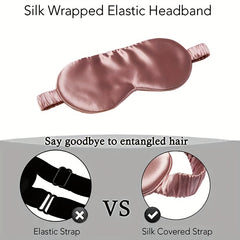 Soft Smooth Blackout Sleep Eye Mask With Storage Bag - Travel Relax Aviation