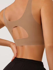 Solid Sport Cami Bra No Underwire Fitness Bra Women's Lingerie