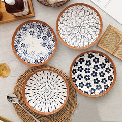 Colorful Rattan Pattern Dinnerware Set Pasta Plate