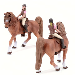 Animal Wildlife Model Set Horse Pony Chincoteague Pony Racing Jockey