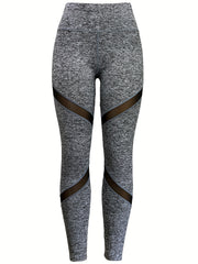 Women's Mesh Patchwork Yoga Leggings Butt Lifting High Stretch Pants