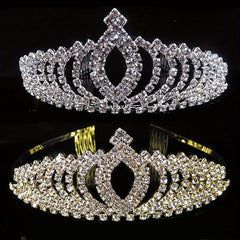 Rhinestone Queen Crown Tiara Headband Bridal Wedding Hair Accessory