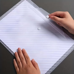 2pcs Waterproof Transparent Document Bag Large Capacity Business Office Supplies
