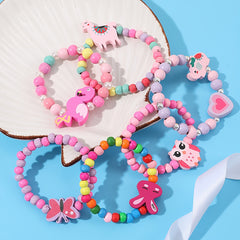 12pcs Makersland Bracelets For Teen Kids Colorful Wood Bead Bracelets