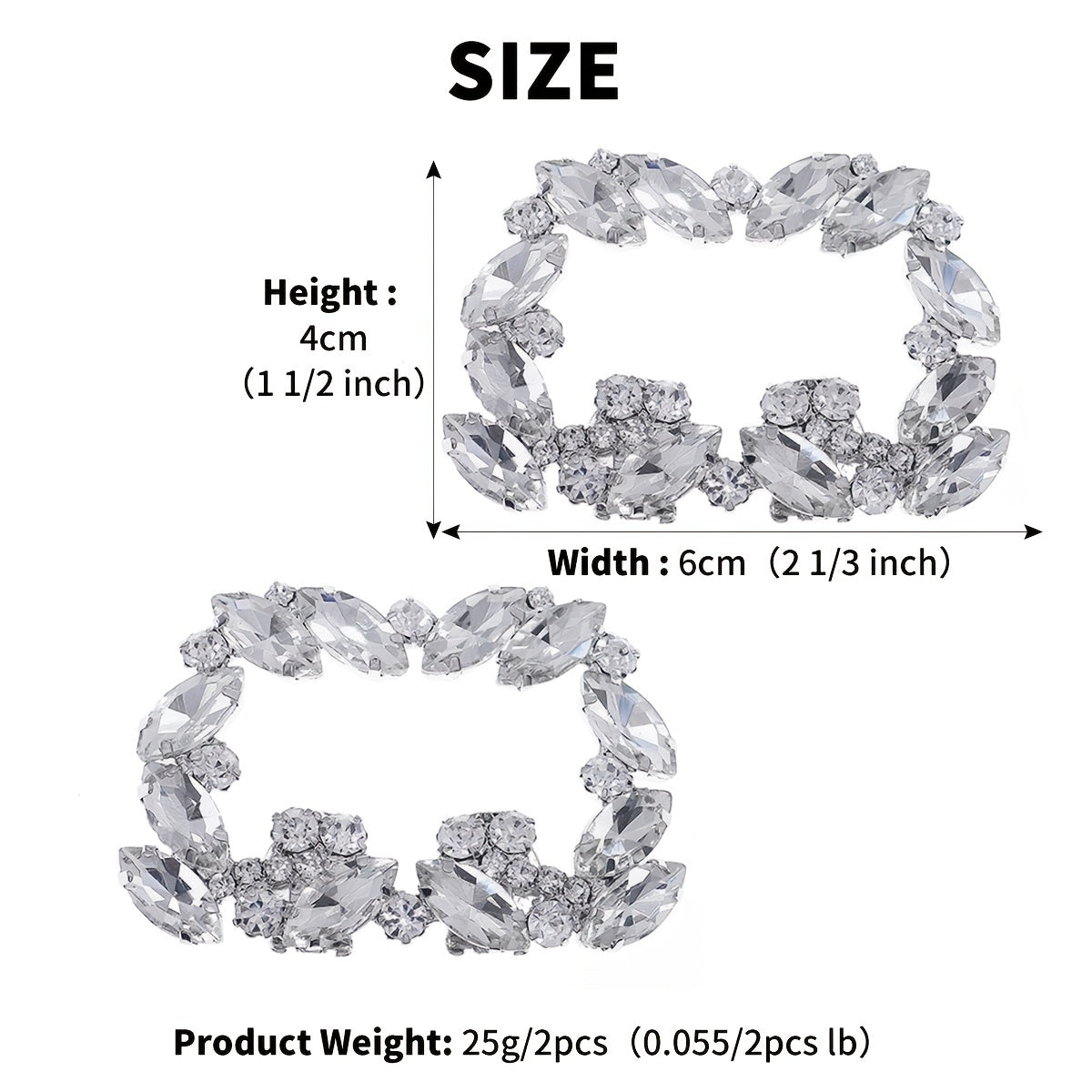Rhinestone Shoe Clips DIY Floral Shoe Buckle Wedding Party