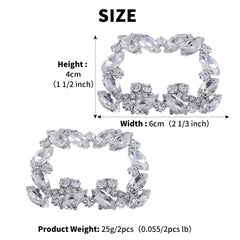 Rhinestone Shoe Clips DIY Floral Shoe Buckle Wedding Party