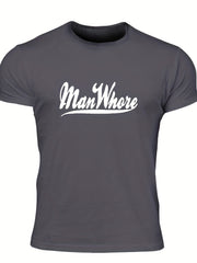 Men's Stylish Letter Print T shirt Casual Tee