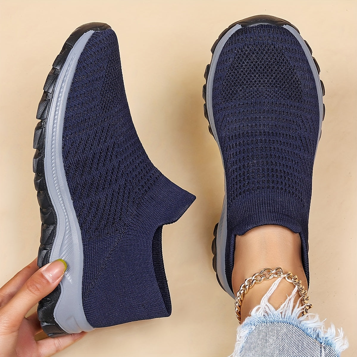 Women's Slip On Breathable Walking Shoes Casual Sneakers