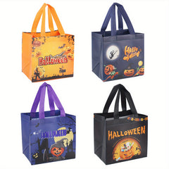 4pcs Halloween Trick Or Treat Bags Small Tote Bags With Handles