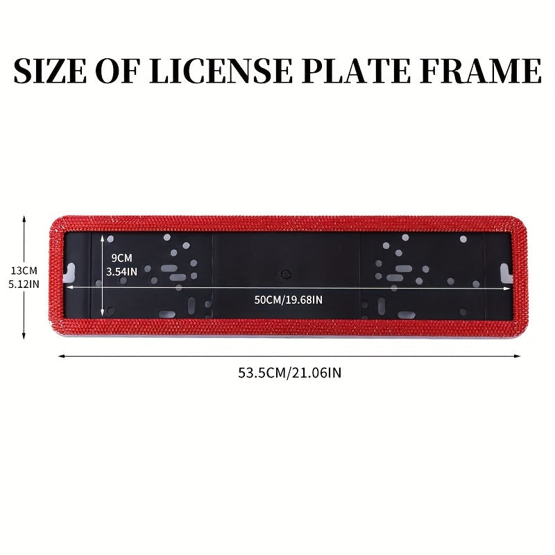 European Standard Plate Frame Stainless Steel Glass Rhinestones Point Drill