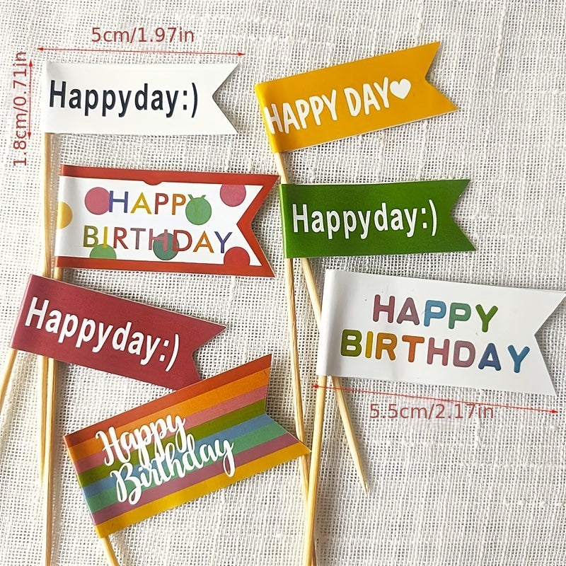 14pcs Smiling Bears Flags Cake Decoration Birthday Party Decor