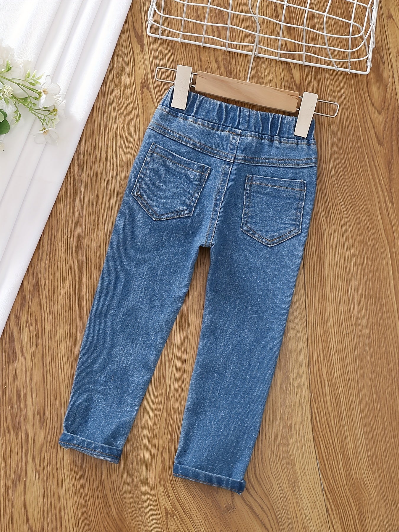 Toddler Girls Skinny Jeans High Waisted Stretch Denim Pants