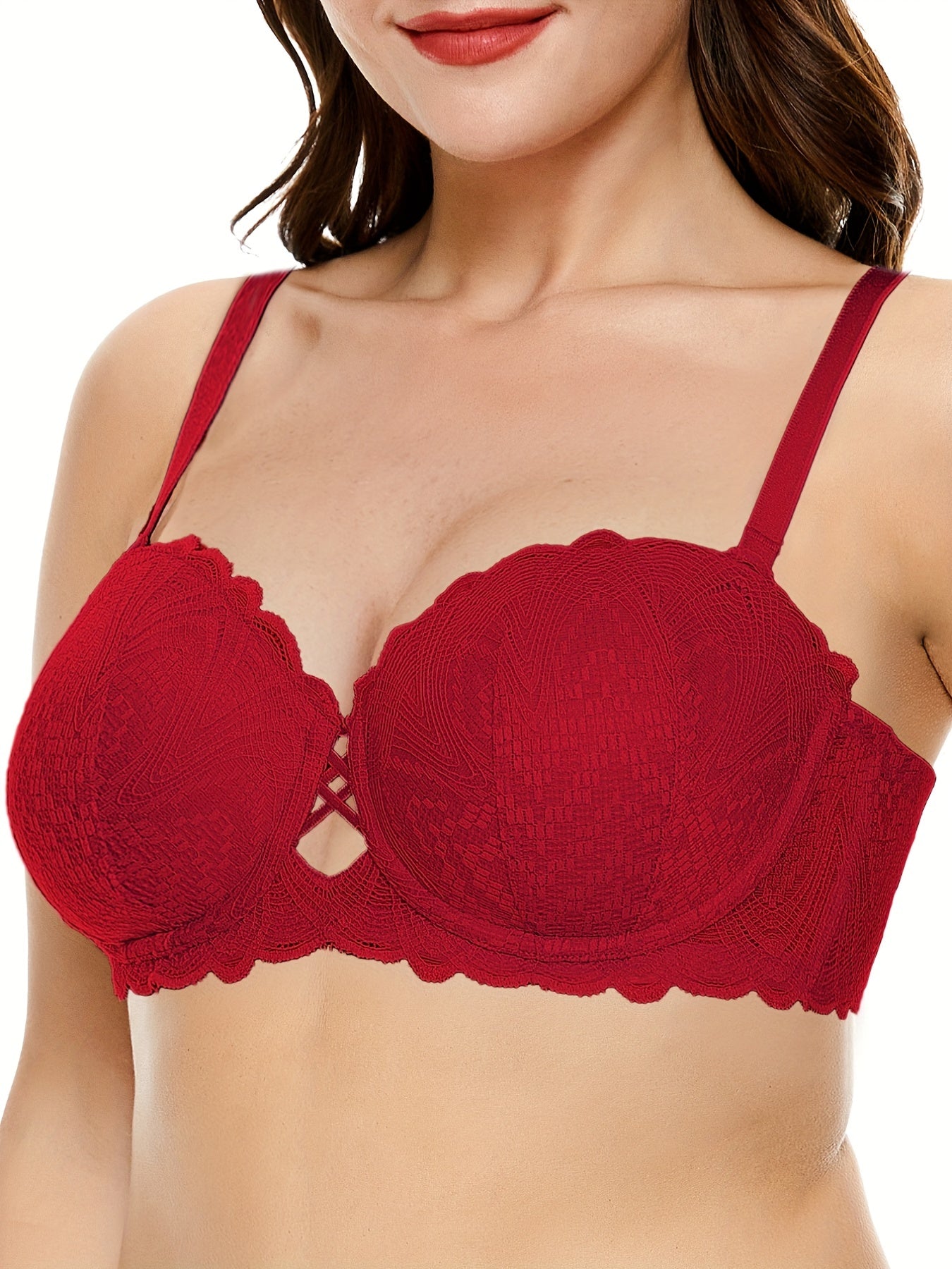 Floral Lace Underwire Push Up Padded Bra