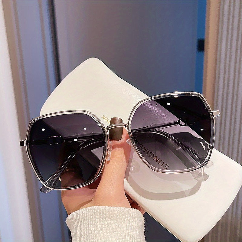 Large Polygon Sunglasses Glitter Summer UV400 Sun Shades Driving Beach
