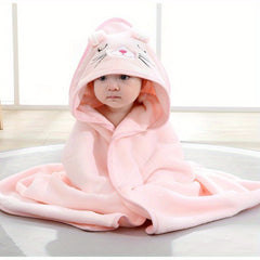 Soft Cartoon Animal Bath Towel Bathrobe for Infants, Boys and Girls