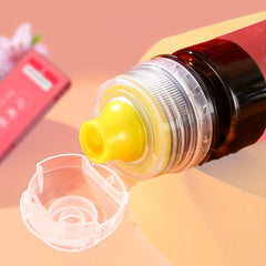 6pcs Portable Straw Bottle Lid Beverage Bottle Screw Lids With Straw
