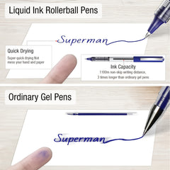 12 pcs Rollerball Pens 0.5mm Quick Drying Ink