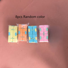 8pcs Infinity Flip Cube Toy Smooth Flip Mechanism Durable Plastic